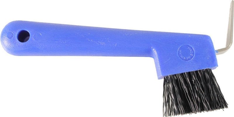 245852 267304 Hoof Pick with Brush, Blue, 7"